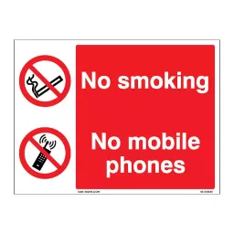 SUNSIGNS No Smoking & NO Mobile phone Signage Size 200x150 mm HP Print + Vinyl + Sun Board, SS0248-picture-13