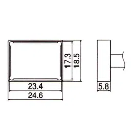 Hakko Soldering Iron Tip T12-1205 Quad 23.4 × 17.3 For FM-2025, T12-1205 image 2