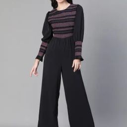 Oxolloxo Black Embroidery Jumpsuit-picture-46