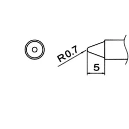 Hakko Soldering Tip T12 Lead Free Solder Type B, T12-B3 image 2