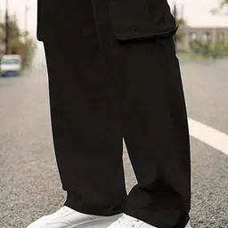 WINSUNITY Men Mid-Rise Cargos Trousers image 2