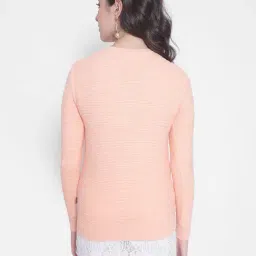 Crimsoune Club Light Pink Textured Sweater image 2