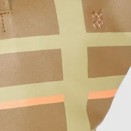 Baggit Olive Green Checked Shoulder Bag image 5