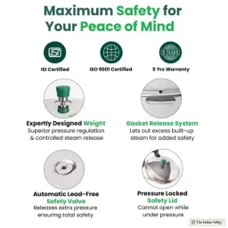The Indus Valley Silver Triply Stainless Steel 3-Layer Body Outer Lid & Induction Bottom Pan (3.5 L) image 5