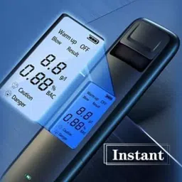generic Real Instruments Non-Contact Alcohol Breath Analyzer, Instant USB Rechargeable Black, AT-06 image 2