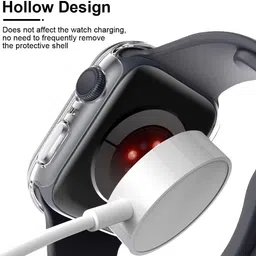 Mosmoc Hard PC Case Compatible with Apple Watch Series 9/8/7 45mm with Tempered Glass Screen Protector, iWatch Screen Guard, Touch Sensitive, Full Coverage Bumper Protective Cover - (45mm Clear) image 2