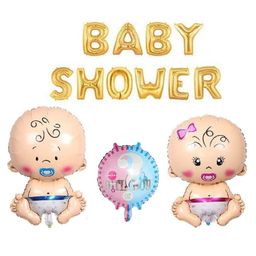 Bubble Trouble Baby Shower Golden Foil Banner Theme Party Decoration Kit Pack of 4-picture-33