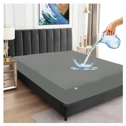 GADDA CO 100% Waterproof Premium Cotton Mattress Protector King Size 78x72 Inches (Grey)-picture-12