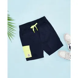 Pantaloons Junior Cotton The Game Is On Text Printed Shorts - Navy Blue-picture-13
