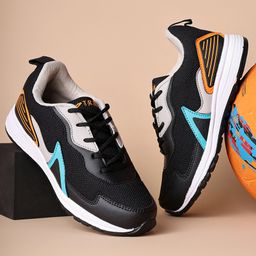 TRASE Colour Blocked Lace Up Running Shoes - Black-picture-29