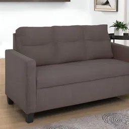 Duroflex Ease Brown 3 Seater Fabric Sofa-picture-30