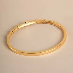 PALMONAS Women 925 Sterling Silver Gold-Plated Cubic Zirconia Evil Eye Kada Bracelet image 3