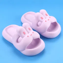 Oh! Pair Slip On Clogs with Bunny Applique - Purple image 2