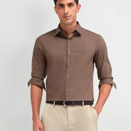 Arrow New York Men Manhattan Spread Collar Solid Cotton Slim Fit Formal Shirt-picture-21