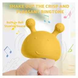 Bembika Mushroom Shape Baby Teether Toy - Yellow image 4