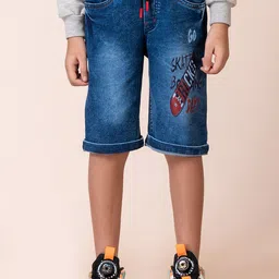 AFLASH Boys High-Rise Denim Denim Shorts-picture-10