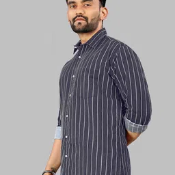 FTX Men Standard Striped Casual Shirt image 3