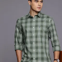 Allen Solly Pure Cotton Classic Fit Tartan Checks Casual Shirt-image-34