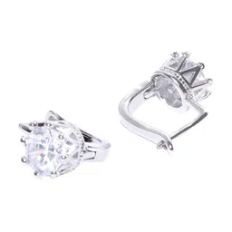 OOMPH Silver Contemporary Studs Earrings image 2