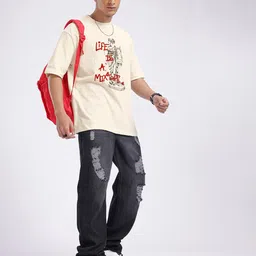 glitchez Street Vibe Graphic Printed Relaxed Fit T-shirt image 3