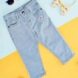 Pantaloons Baby Kids Blue Cotton Applique Jeans-image-38
