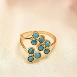 Jaypore Turquoise Blue Statement Ring-picture-27