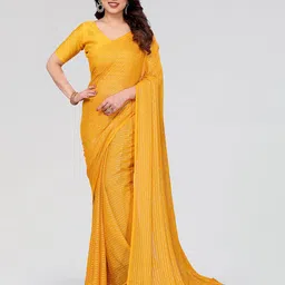 Moda Rapido Elegant Natu Zari Striped Saree image 1