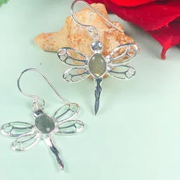 Zhupuk Silver-Plated Brass Crystals Drop Earrings-image-93