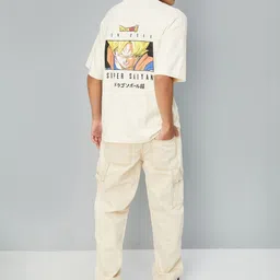 max Boys Printed Drop-Shoulder Sleeves Pockets T-shirt image 2