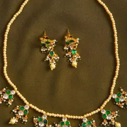 Jaypore Gold Necklace & Earring Set image 2