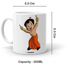 Mr UVD White & Red Cartoon Characters Printed Ceramic Glossy Mug 350 ml image 2