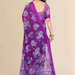 Moda Rapido Floral Poly Georgette Designer Saree image 2