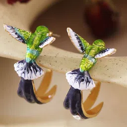 Just Lil Things Feather Drop Earrings-image-78