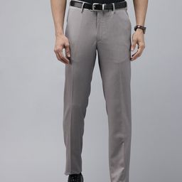 Van Heusen Men Textured Slim Fit Formal Trousers-picture-36
