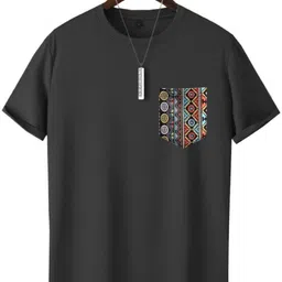 Moda Rapido Solid Drop-Shoulder Sleeves Cotton T-shirt-picture-38