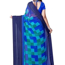GHAN SALS Printed Baluchari Saree With Blouse Piece image 3