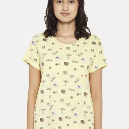 Dreamz by Pantaloons Yellow Cotton Printed T-Shirt-picture-38