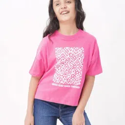 Edheads Kids Pink Cotton Printed T-Shirt-image-29