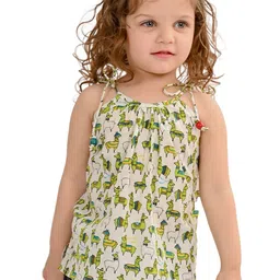 Tiny Bunnies Girls Printed Top with Trousers image 4