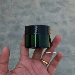 JARBAZAAR [ SET OF 6 PCS ] 50GM Green Glass Cosmetic Jar image 2