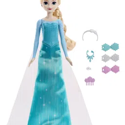 Disney Frozen Toys  Elsa Fashion Doll in Signature Blue Dress and 9 Accessories Inspired by Frozen Movies - Height 32.3 cm (Color May Vary)-image-53