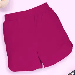 Kiddopanti Cotton Ice Cream Printed Bow Applique Detailed Shorts - Pink image 3