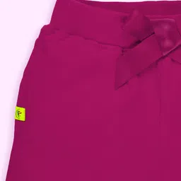 Kiddopanti Cotton Ice Cream Printed Bow Applique Detailed Shorts - Pink image 4