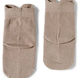 Doodle Poodle Cotton Knit Ankle Length Socks with Animal Design Pack of 5 - Offwhite Tan & Grey image 3