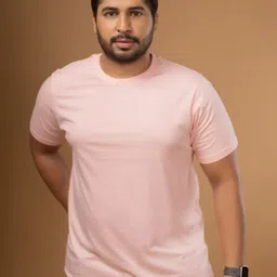 Sizeupp Men Plus Size Crew Neck Regular Fit Solid Core Tee-picture-28