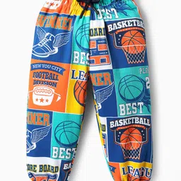 OLLINGTON ST. Cotton Basketball Printed Co-Ord Set of Full Sleeves Hoodie Sweatshirt & Joggers - Multicolor image 5