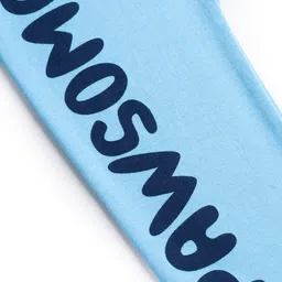 Babyoye 100% Cotton Knit Full Sleeves Romper With Dog Print - Light Blue image 5