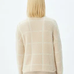 Koton Women Self Design Checked Pullover Sweaters image 5