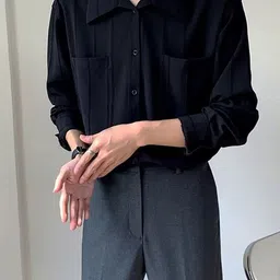 StyleCast x Revolte Men Spread Collar Vertical Striped  Formal Shirt image 1