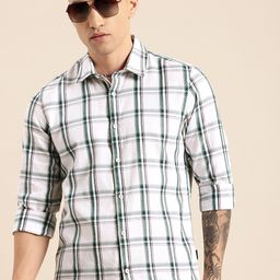 Being Human Pure Cotton Slim Fit Checked Casual Shirt-picture-8